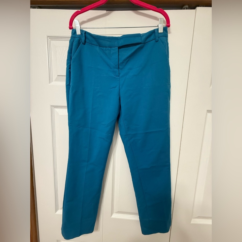 Reiss Teal Slim Straight Dress Trousers Sz 8